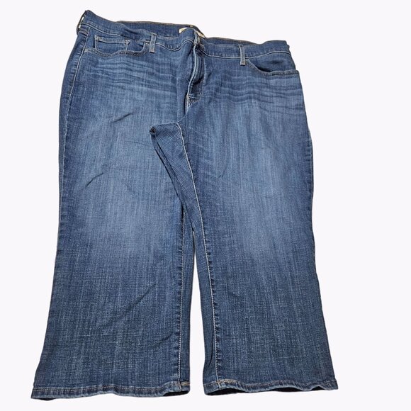 Levis 311 Skinny Capri Jeans Womens Size 24W High Rise Medium Wash Denim Pants - Picture 1 of 6